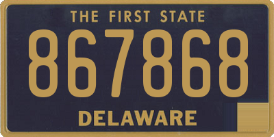 DE license plate 867868