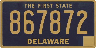 DE license plate 867872