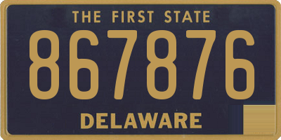 DE license plate 867876