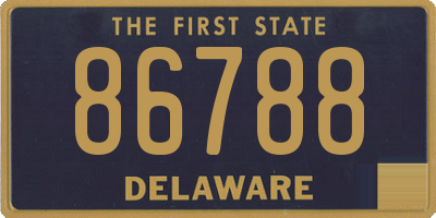 DE license plate 86788