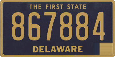 DE license plate 867884
