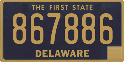 DE license plate 867886