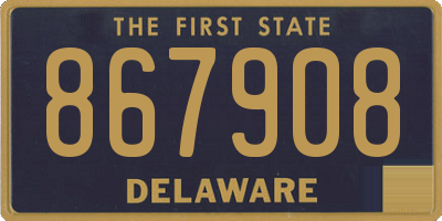 DE license plate 867908