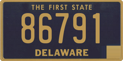 DE license plate 86791