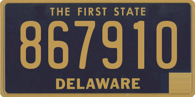 DE license plate 867910