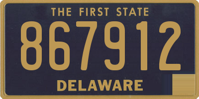 DE license plate 867912