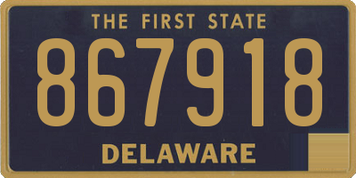 DE license plate 867918