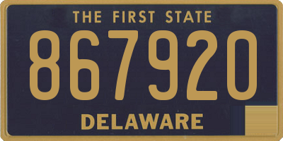 DE license plate 867920