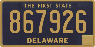 DE license plate 867926