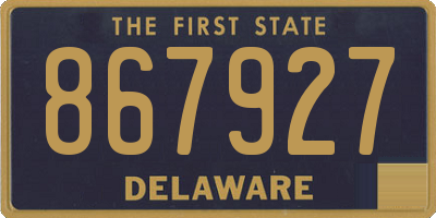 DE license plate 867927