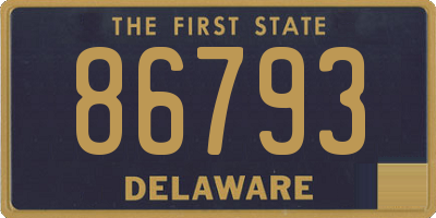 DE license plate 86793