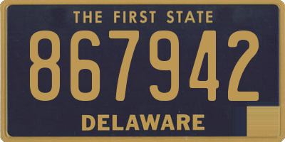 DE license plate 867942
