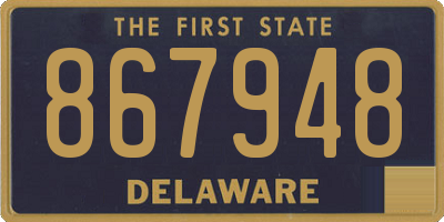 DE license plate 867948