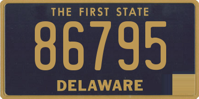 DE license plate 86795