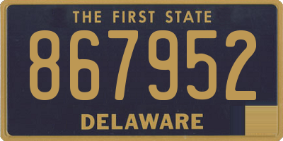 DE license plate 867952