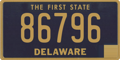 DE license plate 86796