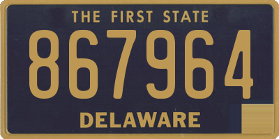 DE license plate 867964