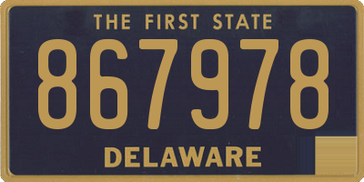 DE license plate 867978