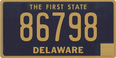 DE license plate 86798
