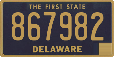 DE license plate 867982