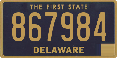 DE license plate 867984