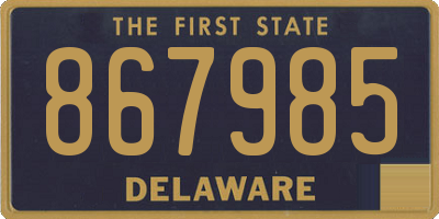 DE license plate 867985