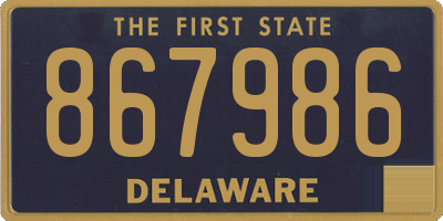 DE license plate 867986
