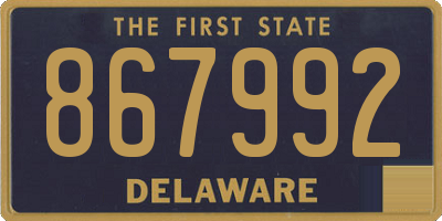DE license plate 867992