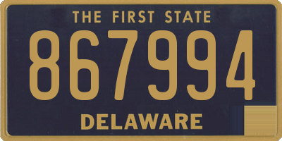 DE license plate 867994