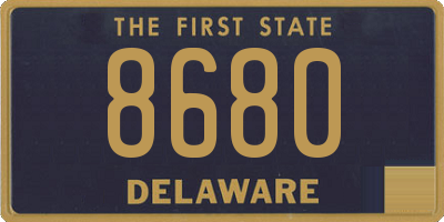 DE license plate 8680
