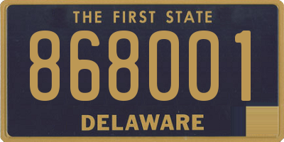 DE license plate 868001