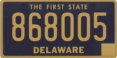 DE license plate 868005