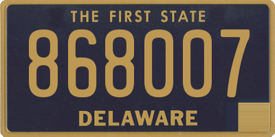DE license plate 868007
