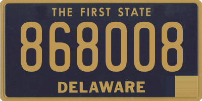 DE license plate 868008
