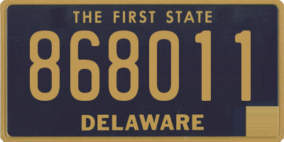 DE license plate 868011