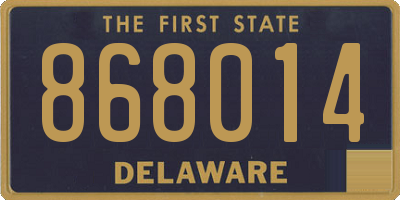 DE license plate 868014