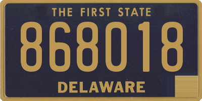 DE license plate 868018