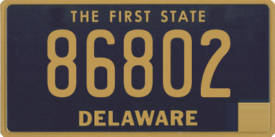 DE license plate 86802