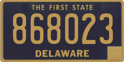 DE license plate 868023