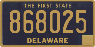 DE license plate 868025