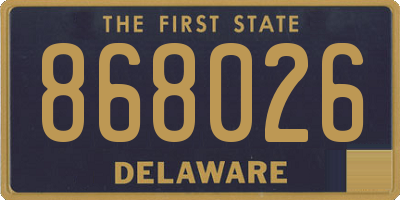 DE license plate 868026