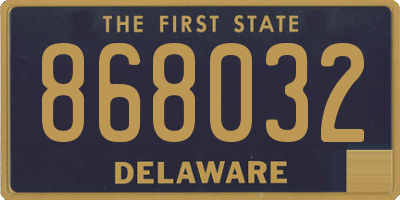 DE license plate 868032