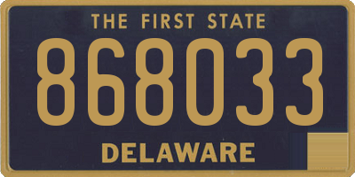 DE license plate 868033
