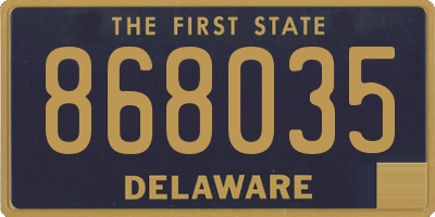 DE license plate 868035