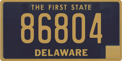 DE license plate 86804