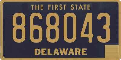 DE license plate 868043