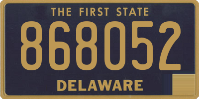 DE license plate 868052