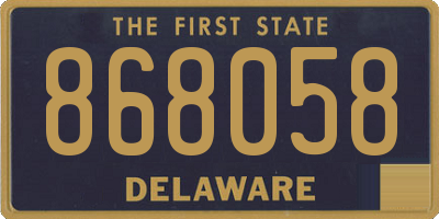 DE license plate 868058