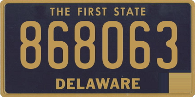 DE license plate 868063