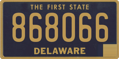 DE license plate 868066
